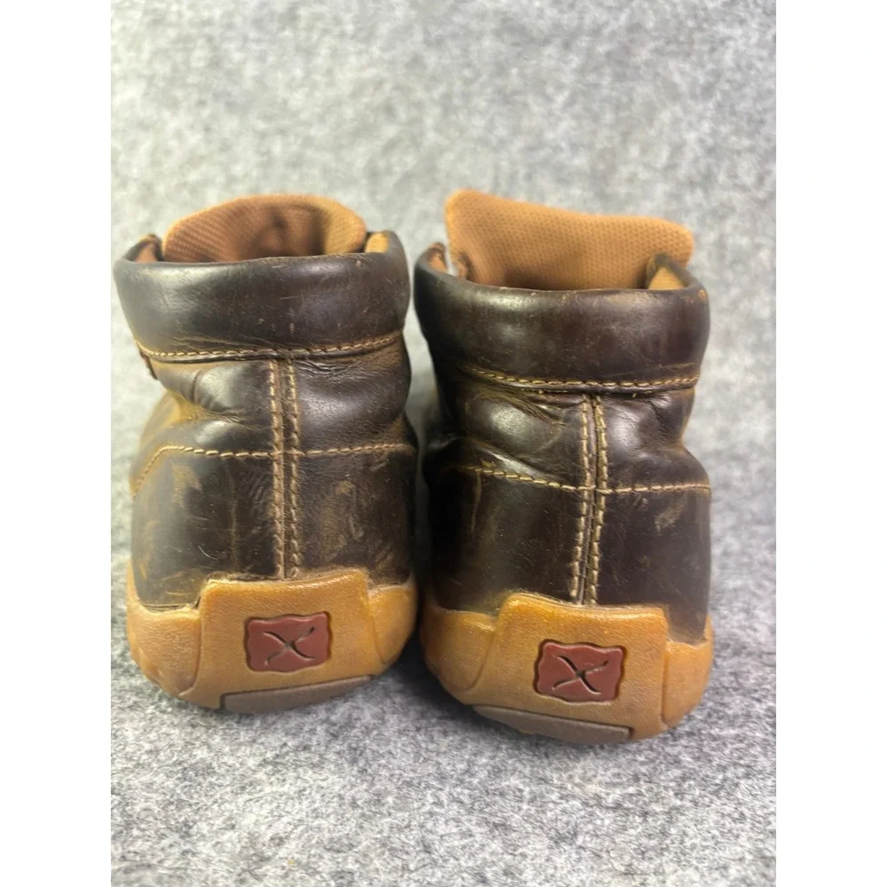 Twisted X Work‎ Driving Mocs Mens Size 8 Brown Leather CellStretch Boots